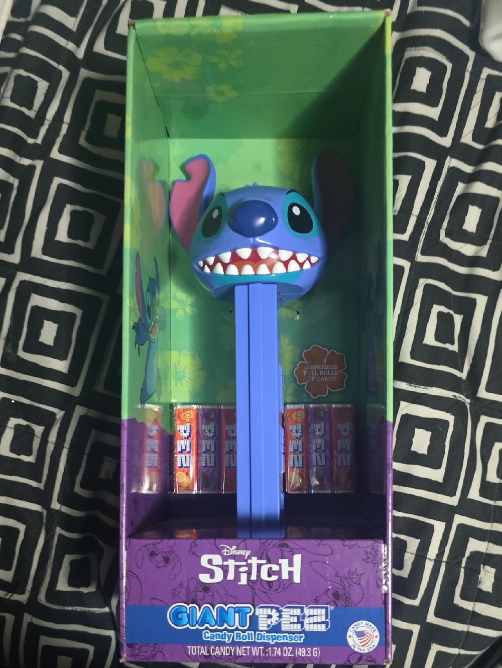 Disney Stitch Giant PEZ Dispenser in Blue with Pink Ears